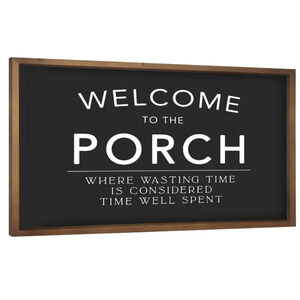 Welcome To Our Porch Sign, Wooden Porch Wall Decor Outdoor Rustic Farmhouse